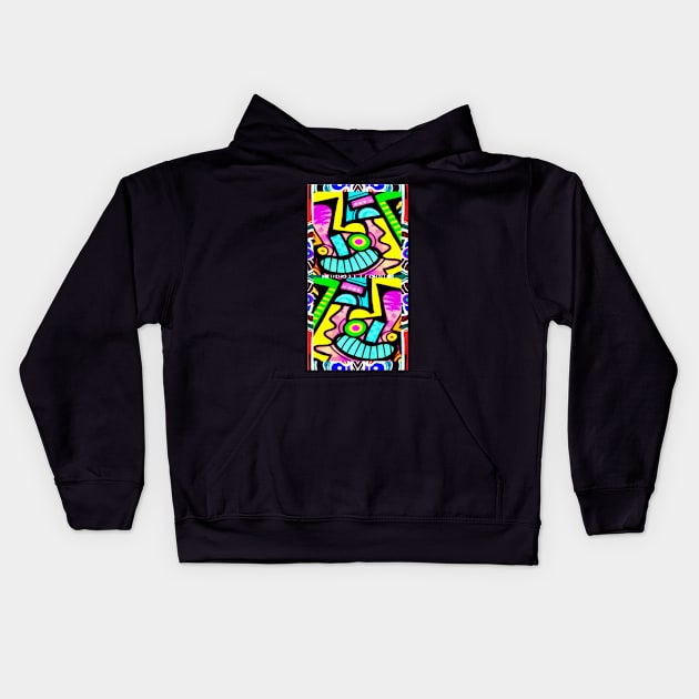 Rap Faces Urban  Graffiti Kids Hoodie by LowEndGraphics